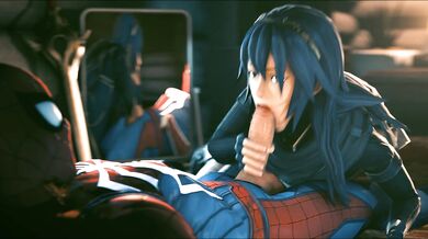 'Luscious Lucina Licks Sensual Spider-Man'