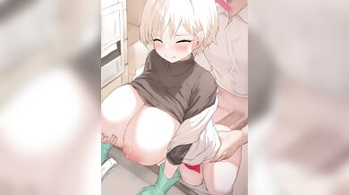 "Big-titted Marina takes a big cock from an unknown man in the changing room of a blue archive."