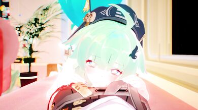 'HentaiPorn: Yuna's #5 Blowjob, featuring HuoHuo'