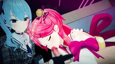 'Penthouse Pet Sakura Miko and Hoshimachi Suisei take on Hololive with Robin00!'