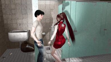 'Peeing in Public with the Tiger Girlfriend - Vam Tang and Zichen's Adventures in the Restroom'