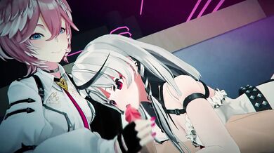 Watch this Hentai Porn video of Chloe and Takane Lui having a virtual sex with Robin00 in Hololive.