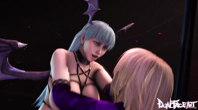 "Halloween Honeys - Morrigan, Aensland and Nyotengu's Onagi Adventure"