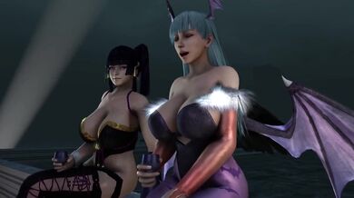 "Halloween Honeys - Morrigan, Aensland and Nyotengu's Onagi Adventure"