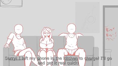 'A furious lover betrays her partner with two men in a hot and steamy three-way!'