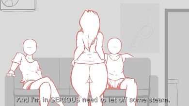 'A furious lover betrays her partner with two men in a hot and steamy three-way!'