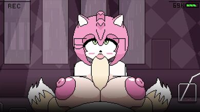 In the Emerald Bar, Amy and Tails enjoy a steamy evening of passionate sex with each other. Rewritten as requested.