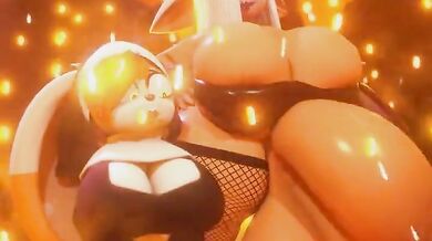 The hellishly delicious Vanilla, ridden by the mighty dinopony, is about to get wild and wet!