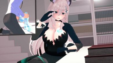 'Breast-licking nipples with Shiroko'