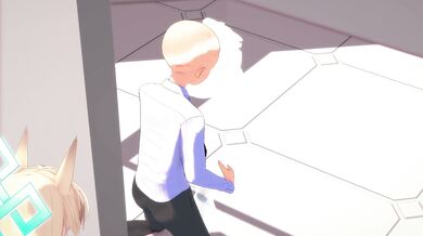 'Breast-licking nipples with Shiroko'