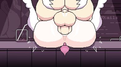 "Busty Amy Rose gets fucked by two emerald dildos in the green room"