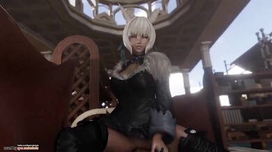 Watch Yshtola get down and dirty as she rides the cow like a pro!