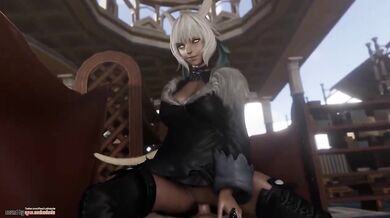 Watch Yshtola get down and dirty as she rides the cow like a pro!