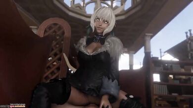 Watch Yshtola get down and dirty as she rides the cow like a pro!