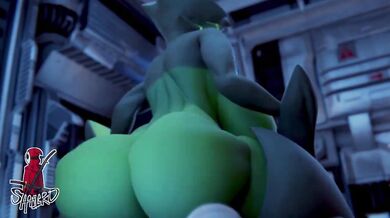 Horny titaness rides a bull like a cowgirl.