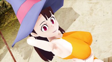 Watch as Sucy and Akko indulge in a passionate love scene, coated in chocolate cream and filmed in stunning 4K resolution!