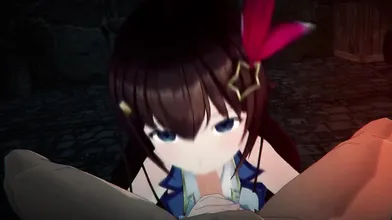 'HoloLive!: Robin00 in 3D Virtual Reality with Tokino Sora'