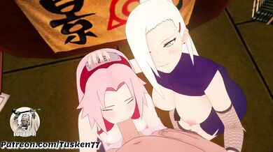 'Blowjob Teacher Ino Yamanaka Schools Sakura Haruno in a Hentai Classroom'