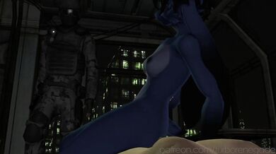 'Humanized Bitch Rides Huge Cock While Dominatrix Teases and Torments Him.'