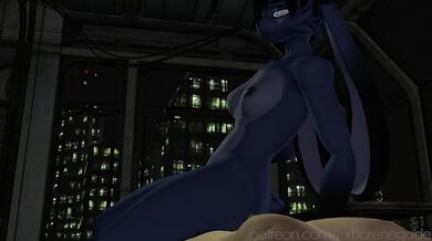 'Humanized Bitch Rides Huge Cock While Dominatrix Teases and Torments Him.'