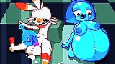 'Unleashing a torrent of creamy ejaculate, he fills her mouth and throat with his load.'