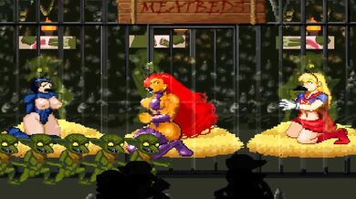 "Sexy Superheroines Get Raped by Goblin-like Creatures in the Darkest Dungeon"