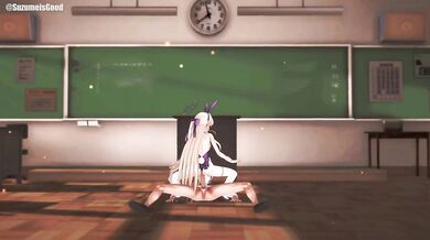 'Pleasure Bunny Dance: Asuma and Toki's Hentai Blue Archive Purple Playmate MMD Porn Video'