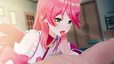 Sexy Hololive Miko Sakura with Robin00