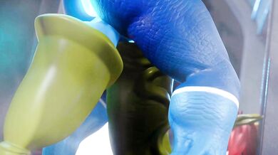 "Exploring the depths of ecstasy with a golden phallus, worshiping the divine nuts."