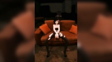 Ruby and Rose seduce each other while having hot couch sex, culminating in a delicious creampie.