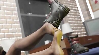 "Jessica's Private Footjob with Panama and Palmer on her Closed Door"