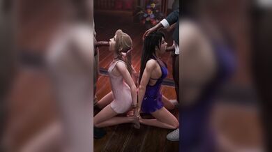 'Final Fantasy Hentai: Tifa, Aerith and Cloud Fuckfest Blowjob Blacked PewPosterous'