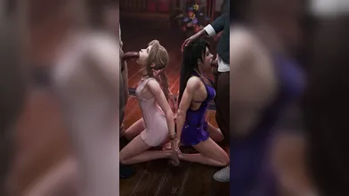 'Sexy-Ass-Femme-Fatale-Hentai-Showdown-Starring-Tifa-and-Aerith-VS.-Mighty-Black-Cock-Suck-Off-Porn-Video-{Pewposterous}'