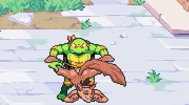 'Three Ninja Turtles and Only Two Holes from a Furry with Multiple Penises'