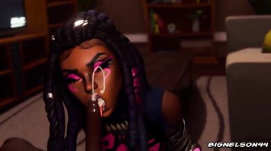 "Adorable teenage Adanna gets a deepthroat blowjob from her horny stepbrother Bignerson44"