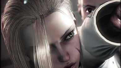 "Cammy, the busty fighter, plays Street Fighter for the gameplay... and loses control of her body!"