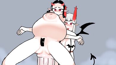 The Succubus and the Minotaur take their passion to new heights in this chair-bound sex scene.