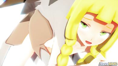'"Lillie, The Sexy Lycanroc, and Rave MMD"