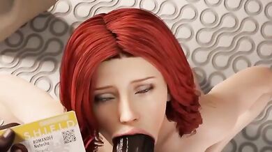 'Black Widow Takes a Black Blowjob'