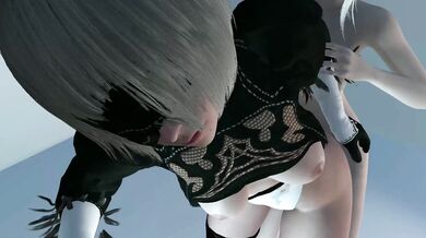 Sexy Futa Kaine and Two Boys in a Loop (with No Sound)