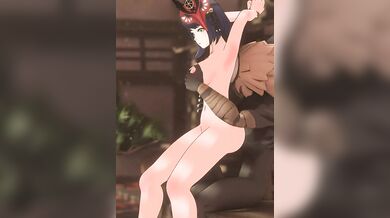 The seductive teacher, Ms. Kujou, takes on her naughty student, Sara, in a steamy three-way with the principal, Mr. [kirigame_5].