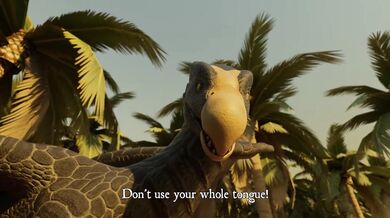 In the fantastical land of Eldoria, a brave human rider and his trusted steed take flight on an erotic adventure with a fiery dragon.