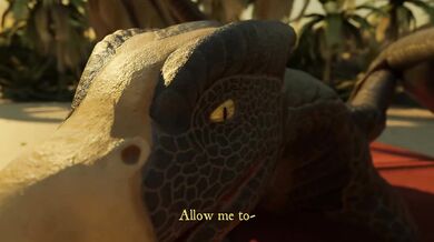 In the fantastical land of Eldoria, a brave human rider and his trusted steed take flight on an erotic adventure with a fiery dragon.