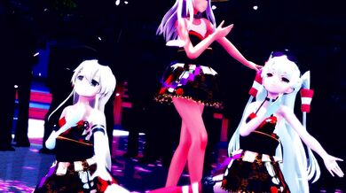 'Masters of the Deep Blue Sea - Shimakaze, Amatsukaze & Ro500 Tougen Renka [MMD R15] Hamselvish'