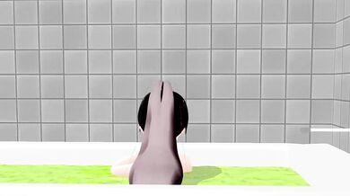 "Sexy Cocoa finds herself soaking in a hot bath, and decides to take off her cute anime outfit for some fun."