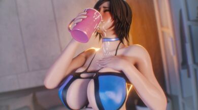 'Asuka's Cum Drinking Session with Bouquetman - No Wasting Milk!'
