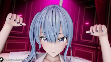 'Fantasy Love Story: Hoshimachi Suisei, Kazama Iroha and Towa Ch. Virtual Youtuber MMD Porn - Part 1'