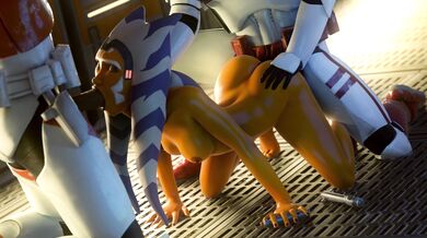 Watch as the fiery Ahsoka Tano entices the soldiers with her seductive moves in this Timpossible production.