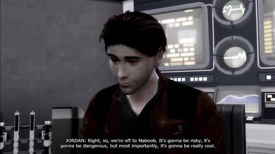 Rewritten: "A Galactic Mishap Leads to a Hentai Adventure with Jordan and the Eagle"