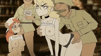'Eri and Fio go wild in the bedroom, bar sex with Kyde'
